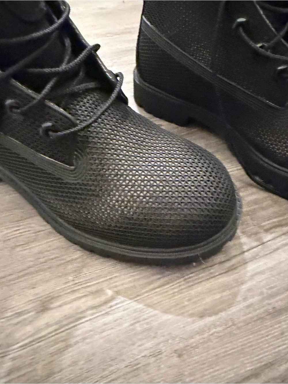 Timberland All-Black Textured Leather Work Boots